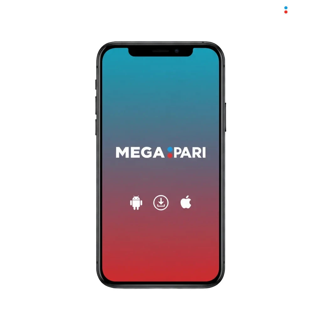 MegaPari app download banner for Android & iOS with welcome bonus: up to 196,700 KES + 150 free spins