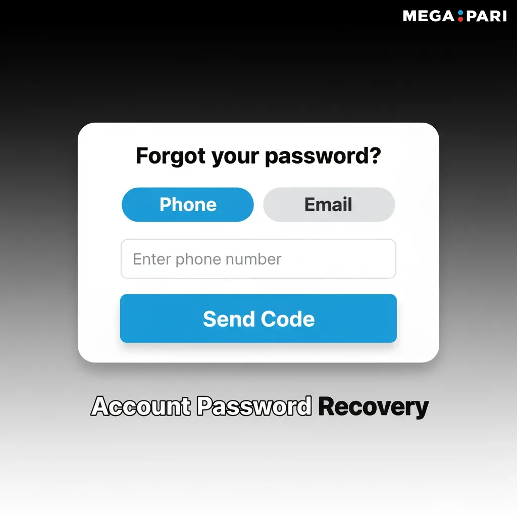 Password recovery guide: tap Forgot password, choose email or phone, verify code, set new password, enable 2FA.