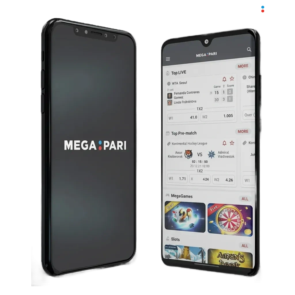 Official MegaPari iOS app for Kenya on iPhone/iPad; sports betting and casino; up to 196,700 KES + 150 free spins; 18+.